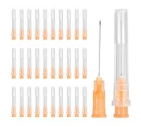 sourcing map Luer Lock Lot de 100 aiguilles de distribution de calibre 25 25 mm Pointes en acier inoxydable pour laboratoire industriel Recharge d'encres de colle liquide (orange)