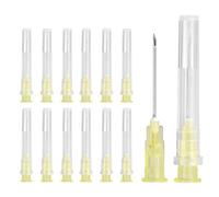 sourcing map Luer Lock Lot de 50 aiguilles de distribution de calibre 20 25 mm Pointes en acier inoxydable pour laboratoire industriel Recharge d'encres de colle liquide (jaune)