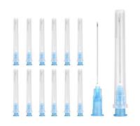 sourcing map Luer Lock Lot de 50 aiguilles de distribution de calibre 23 38 mm, pointes en acier inoxydable pour laboratoire industriel, recharge d'encres, colle liquide, (bleu)