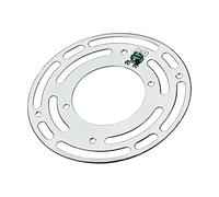 sourcing map Lumière Barre Transversale 4 Pouce Diamètre Circle Montage Support Universel Lampe Fixation avec Terre Vis pour Chandelier Paroi Éclairage