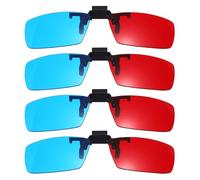 sourcing map Lunettes 3D à clipser, lunettes de visualisation 3D Anaglyphe, cadre à suspendre, carré, pour films, théâtre, jeux, TV, photos, projecteur, Noir , 36x130mm/1.42x5.12inch(W*L)