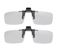 sourcing map Lunettes 3D polarisées à clipser, cadre passif circulaire 3D pour films anaglyphes, jeux de théâtre, TV, projecteurs photo, Noir , 36x130mm/1.42x5.12inch(W*L)