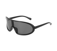 sourcing map Lunettes de soleil de sport polarisées pour homme - Monture noire - Gris