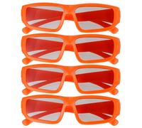 sourcing map Lunettes de visualisation 3D polarisées, lunettes circulaires passives 3D pour cinéma anaglyphe, jeu, télévision, projecteur photo, Orange, 38x130mm/1.50x5.12inch (W*L)