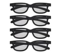 sourcing map Lunettes de visualisation 3D polarisées, lunettes circulaires passives 3D pour films anaglyphes, cinéma, jeux, télévision, projecteurs photo, Noir , 42x158mm/1.65x6.22inch