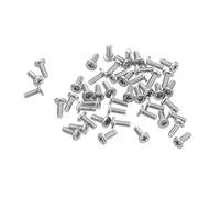 sourcing map M1.2-0.25 X 3 mm 50pcs Plat Rond Diriger Vis 304 Inoxydable Acier Phillips Conduire Machine Vis Matériel Attache pour Meubles Connexion