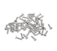 sourcing map M1.4-0.3 X 5 mm 100pcs Plat Rond Diriger Vis 304 Inoxydable Acier Phillips Conduire Machine Vis Matériel Attache pour Meubles Connexion