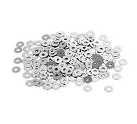 sourcing map M1.4 x 4mm x 0.3mm Nickel Plaqué Plat Rondelles Joints Entretoises Argenté 200PCS