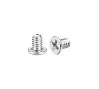 sourcing map M1.4x2.5mm Cruciforme Vis Attache Argenté 2.5mm Diamètre Vis Tête pour Portable PC TV Ventilateur Interrupteur 50pcs