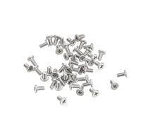 sourcing map M1.6-0.35 X 3 mm 50pcs Plat Rond Diriger Vis 304 Inoxydable Acier Phillips Conduire Machine Vis Matériel Attache pour Meubles Connexion
