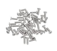 sourcing map M1.6-0.35 X 5 mm 100pcs Plat Rond Diriger Vis 304 Inoxydable Acier Phillips Conduire Machine Vis Matériel Attache pour Meubles Connexion