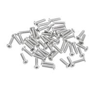 sourcing map M1.6-0.35 X 6 mm 50pcs Plat Rond Diriger Vis 304 Inoxydable Acier Phillips Conduire Machine Vis Matériel Attache pour Meubles Connexion