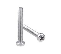 sourcing map M1.6x12mm Vis à métaux Cylindre Cruciforme Tête Vis Boulons Attaches 50Pcs