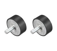 Sourcing map M10 Supports en caoutchouc avec filetage pour isolation de vibrations, amortisseur cylindrique avec clous 50 x 20 mm 2 pièces
