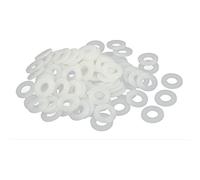 sourcing map M10 x 20mm x 2mm Nylon Plat Isolantes Rondelles Joints Entretoises Gris Blanc 100PCS