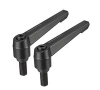 sourcing map M10x20mm bouton Filetage Niveau Cliquet Poignée ajustable Mâle Goujon 2Pcs