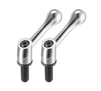sourcing map M10x25mm Poignée Réglable Serrage Levier Filetage Rochet Mâle Goujon Fileté 2Pcs