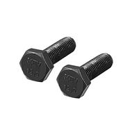 sourcing map M10x35mm vis tête Hex Vis gauche fixation acier carbone noir 2pc