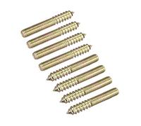 sourcing map M10x70mm Vis Double Filetage Boulon 8pcs Double Extrémité Cheville pour Bois Meuble