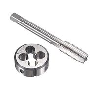 sourcing map M11 x 1.5mm Métrique Ensemble à Fileter HSS Machine Filetage Vis Robinet avec Alliage Outil Acier Rond Filetage Matrice