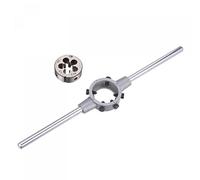 sourcing map M13 x 1,5 Filière Filetage Rond et Porte-filière 38mm (Convient M12-M16 Filière) Réglable
