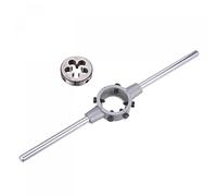 sourcing map M13 x 1 Filière Filetage Rond et Porte-filière 38mm (Convient M12-M16 Filière) Réglable