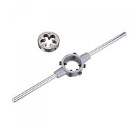 sourcing map M15 x 1 Filière Filetage Rond et Porte-filière 38mm (Convient M12-M16 Filière) Réglable