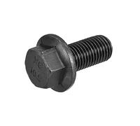 sourcing map M16x35mm Vis Bride Hexagonale Dentelé Boulons 10.9 Grade Carbone Acier 1pcs