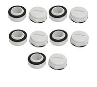 sourcing map M18 Nylon Filetage mâle Presse-étoupe Vis Fin Cap Couverture Gris 10pcs