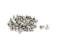 sourcing map M2,5 x 5mm Torx tête plate acier inox 304 Type Drive 50PCS argenté vis