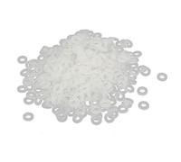 sourcing map M2.5 x 5mm x 1mm Nylon Plat Isolantes Rondelles Joints Entretoises Gris Blanc 400PCS