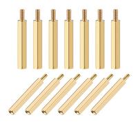 sourcing map M2.5x30mm+6mm Mâle-Femelle Laiton Hexagonal PCB Carte Mère écarteurs Entretoise pour FPV Drone Quadcopter Ordinateur & Circuit Imprimé 20pcs