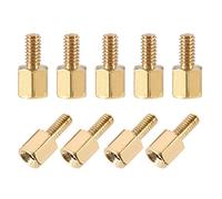 sourcing map M2.5x5mm+6mm Mâle-Femelle Laiton Hexagonal PCB Carte Mère écarteurs Entretoise pour FPV Drone Quadcopter Ordinateur & Circuit Imprimé 20pcs