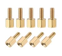 sourcing map M2.5x6mm+4mm Mâle-Femelle Laiton Hexagonal PCB Carte Mère écarteurs Entretoise pour FPV Drone Quadcopter Ordinateur & Circuit Imprimé 50pcs
