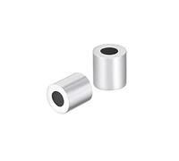 sourcing map M2 Manchon aluminiun sertir câble acier 2mm Clips arrêt Bouton 100 Pcs