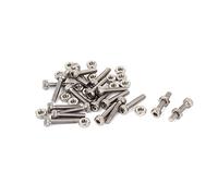 sourcing map M2 x 10 mm-Vis à tête hexagonale avec écrous de serrage à capuchon Lot de 20
