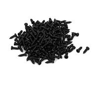 sourcing map M2 x 6mm métal tête ronde cruciforme vis autotaraudeuse Noir 250pcs