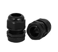 sourcing map M25x1,5 25mm presse-étoupe filetage mâle Fixation câble Brancher Noir 2pcs mixte