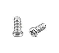 sourcing map M2x4mm Cruciforme Vis Attache Argenté 2.8mm Diamètre Vis Tête pour Portable PC TV Ventilateur Interrupteur 50pcs