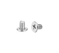 sourcing map M2x4mm Cruciforme Vis Attache Argenté 3.8mm Diamètre Vis Tête pour Portable PC TV Ventilateur Interrupteur 50pcs
