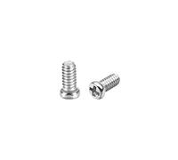 sourcing map M2x5mm Cruciforme Vis Attache Argenté 2.8mm Diamètre Vis Rond Tête pour Portable PC TV Ventilateur Interrupteur 100pcs