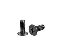sourcing map M2x6mm Cruciforme Vis Attache Noir 3,8mm Diamètre 50pcs | Vis Tête pour Portable PC TV Ventilateur Audio Interrupteur