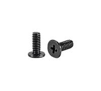 sourcing map M2x6mm Cruciforme Vis Attache Noir 3.8mm Diamètre Vis Tête pour Portable PC TV Ventilateur Interrupteur 100pcs