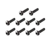 sourcing map M2x8mm 10.9 Acier alliage hexagonale prise tête ronde vis boulon 100pcs