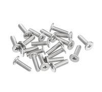 sourcing map M3-0.5 X 10 mm 100pcs Plat Rond Diriger Vis 304 Inoxydable Acier Phillips Conduire Machine Vis Matériel Attache pour Meubles Connexion
