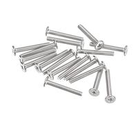 sourcing map M3-0.5 X 20 mm 20pcs Plat Rond Diriger Vis 304 Inoxydable Acier Phillips Conduire Machine Vis Matériel Attache pour Meubles Connexion