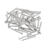 sourcing map M3-0.5 X 30 mm 50pcs Plat Rond Diriger Vis 304 Inoxydable Acier Phillips Conduire Machine Vis Matériel Attache pour Meubles Connexion