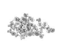 sourcing map M3-0.5 X 4 mm 50pcs Plat Rond Diriger Vis 304 Inoxydable Acier Phillips Conduire Machine Vis Matériel Attache pour Meubles Connexion