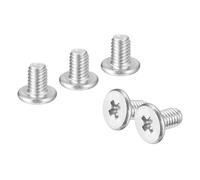 sourcing map M3-0,5 x 5 mm 20 pièces de vis à tête ronde plate en acier inoxydable 304 Phillips Drive Machine Vis de fixation pour fixation de meubles