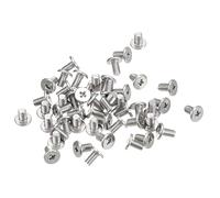 sourcing map M3-0.5 X 5 mm 50pcs Plat Rond Diriger Vis 304 Inoxydable Acier Phillips Conduire Machine Vis Matériel Attache pour Meubles Connexion